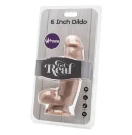 GET REAL - DILDO 12 CM CON TESTÍCULOS VIBRADOR NATURAL