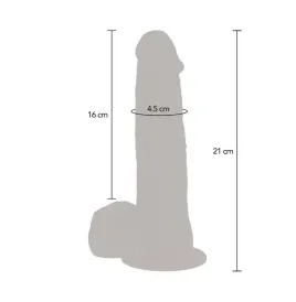 GET REAL - DILDO VIBRADOR CON BOLAS GIRATORIAS NATURAL