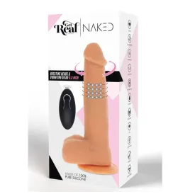 GET REAL - DILDO VIBRADOR CON BOLAS GIRATORIAS NATURAL