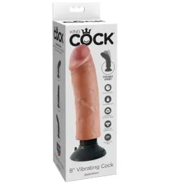 KING COCK - VIBRATORDILDO 20.32 CM NATÜRLICH