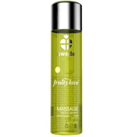 SWEDE - FRUITY LOVE EFFET RÉCHAUFFANT HUILE DE MASSAGE VANILLE ET POIRE DOR 60 ML.