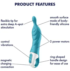 SATISFYER - AMAZING 2 ASPOT VIBRATOR TURQUOISE