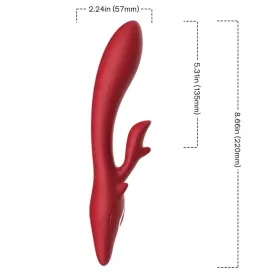 ARMONY - VIBRATORE ELK RABBIT CURVO ROSSO