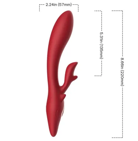 ARMONY - VIBRATEUR ELK RABBIT COURBE ROUGE