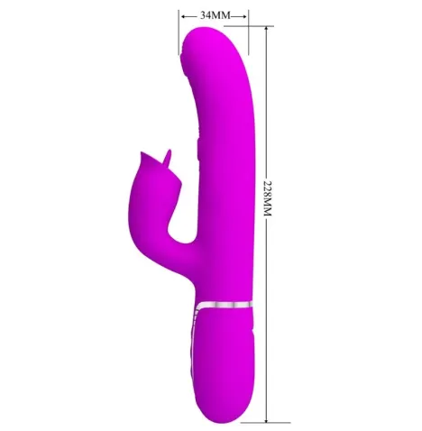 PRETTY LOVE - RABBIT VIBRATOR WITH LICKING FUCHSIA