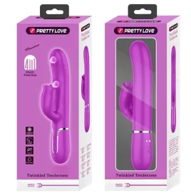 PRETTY LOVE - KANINCHENVIBRATOR MIT LECKENDEM FUCHSIA