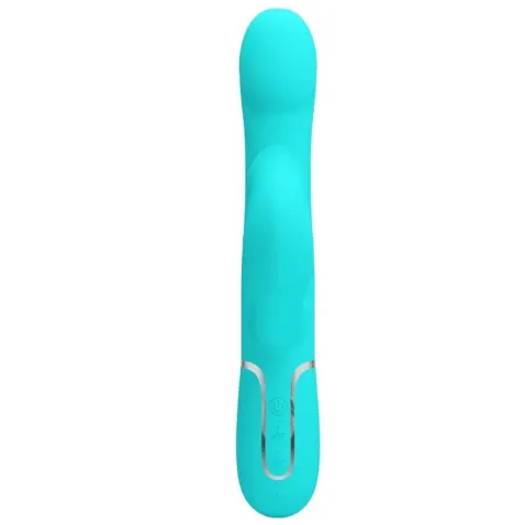 PRETTY LOVE - RABBIT VIBRATOR PEARLS AQUA GREEN