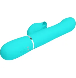 PRETTY LOVE - RABBIT VIBRATOR PEARLS AQUA GREEN