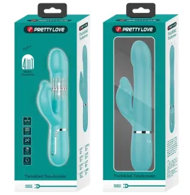 PRETTY LOVE - RABBIT VIBRATOR PEARLS AQUA GREEN