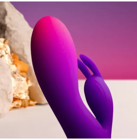 ROCKS- OFF - GLO- GIRL PURPLE RABBIT VIBRATOR