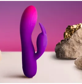 ROCKS- OFF - GLO- GIRL PURPLE RABBIT VIBRATOR