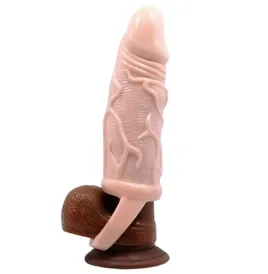 BAILE - FUNDA EXTENSORA PENE CON STRAP PARA TESTÍCULOS 13.5 CM