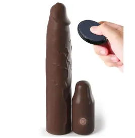 FANTASY X- TENSIONS - PIPEDREAMS SLEEVE 22,86 CM 7,62 CM PLUG REMOTE BROWN