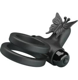 PRETTY LOVE - DOPPELVIBRIERRING MIT SCHWARZEM STIMULATOR