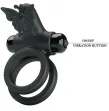 PRETTY LOVE - DOBLE ANILLO VIBRADOR CON ESTIMULADOR NEGRO PRETTY LOVE - DOBLE ANILLO VIBRADOR CON ESTIMULADOR NEGRO