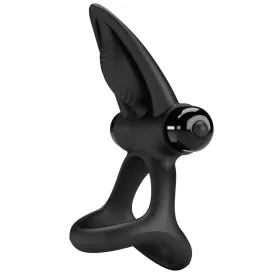 PRETTY LOVE - ANELLO VIBRANTE 10 VIBRAZIONI IN SILICONE NERO