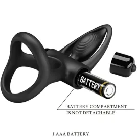 PRETTY LOVE - VIBRATING RING 10 VIBRATIONS BLACK SILICONE