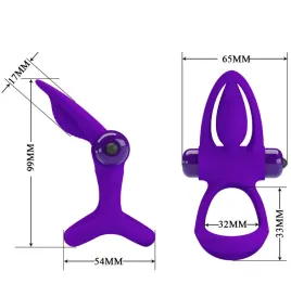 PRETTY LOVE - VIBRATORRING 10 VIBRATIONEN LILA SILIKON