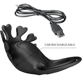 PRETTY LOVE - ANNEAU VIBRATEUR RUBEN 7 VIBRATIONS SILICONE NOIR