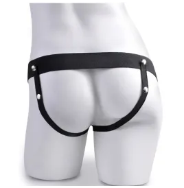 FETISH FANTASY SERIES - HARNAIS RÉGLABLE TÉLÉCOMMANDE PÉNIS RÉALISTE AVEC TESTICULES RECHARGEABLES ET VIBRATEUR 15 CM