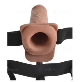 FETISH FANTASY SERIES - HARNAIS RÉGLABLE PÉNIS RÉALISTE AVEC BALLES RECHARGEABLES ET VIBRATEUR 17,8 CM