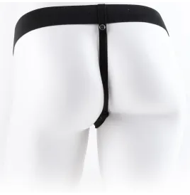 FETISH FANTASY SERIES - HARNAIS RÉGLABLE TÉLÉCOMMANDE PÉNIS RÉALISTE AVEC TESTICULES 17,8 CM