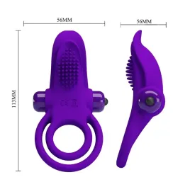 PRETTY LOVE - ANILLO VIBRADOR PARA PENE MORADO