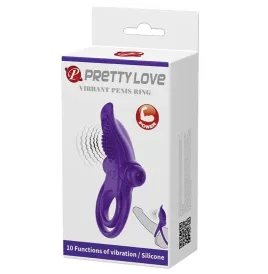 PRETTY LOVE - ANILLO VIBRADOR PARA PENE MORADO