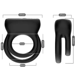 ARMONY - VIBRATEUR DOUBLE ANNEAU NOIR