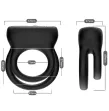 ARMONY - VIBRATEUR DOUBLE ANNEAU NOIR ARMONY - VIBRATEUR DOUBLE ANNEAU NOIR