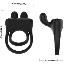ARMONY - RING VIBRATOR RABBIT BLACK