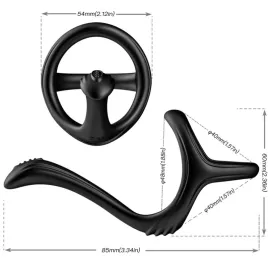 ARMONY - TREASURE ANILLO DOBLE ANAL NEGRO