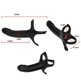 ARMONY - DILDO MIT RING and VIBRATOR FERNBEDIENUNG SCHWARZ