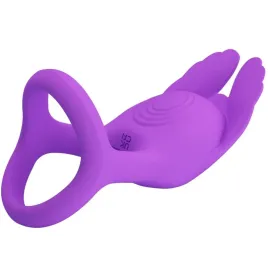 PRETTY LOVE - SILAS VIBRANT PENIS RING 7 VIBRATIONS PURPLE SILICONE
