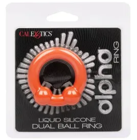 CALEXOTICS - ALPHA ANILLO DOBLE BOLA NARANJA