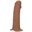 CALEXOTICS - PERFORMANCE MAXX LIFE-LIKE EXTENSION WITH HARNESS BROWN SKIN CALEXOTICS - PERFORMANCE MAXX LIFE-LIKE EXTENSION WITH HARNESS BROWN SKIN