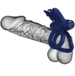 PRETTY LOVE - JAMELE DOUBLE RING WITH VIBRATION and BUTTERFLY STIMULATOR BLUE PRETTY LOVE - JAMELE DOUBLE RING WITH VIBRATION and BUTTERFLY STIMULATOR BLUE