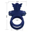 PRETTY LOVE - JAMELE DOUBLE RING WITH VIBRATION and BUTTERFLY STIMULATOR BLUE PRETTY LOVE - JAMELE DOUBLE RING WITH VIBRATION and BUTTERFLY STIMULATOR BLUE
