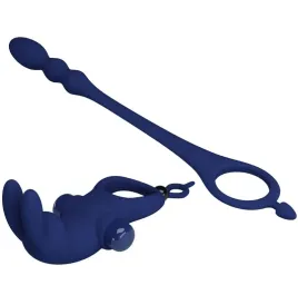 PRETTY LOVE - AYAD RABBIT VIBRATORRING MIT STECKER BLAU