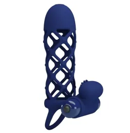 PRETTY LOVE - GIANN ANELLO VIBRATORE CON GUAINA IN SILICONE BLU