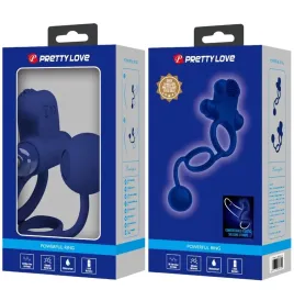 PRETTY LOVE - REMINGTON DOPPIO ANELLO VIBRANTE CON SPINA BLU