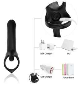 ARMONY - DILDO MIT RING and VIBRATOR SCHWARZ
