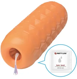 PRETTY LOVE - TWIN BALLS MALE MASTURBATOR ORANGE