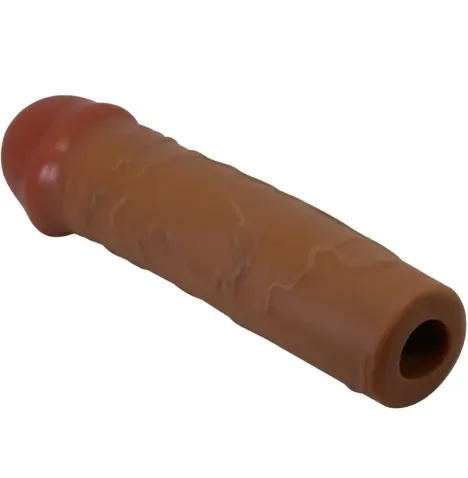 PRETTY LOVE - MANCHON DE PÉNIS NILE AVEC EXTENSION DE 2,5 CM MULÂTRE