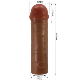 PRETTY LOVE - MANCHON DE PÉNIS NILE AVEC EXTENSION DE 2,5 CM MULÂTRE
