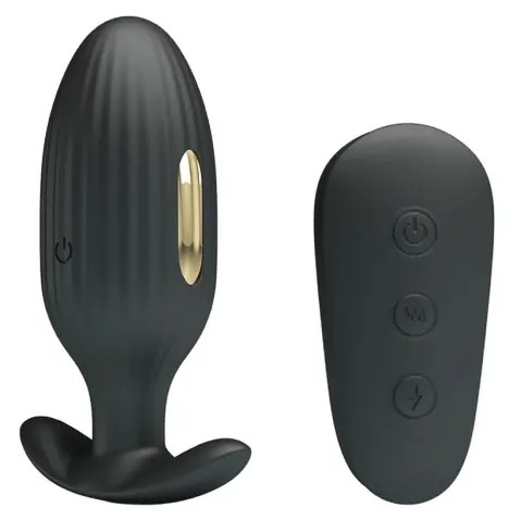 PRETTY LOVE - KELLY PLUG ANAL VIBRADOR RECARGABLE NEGRO