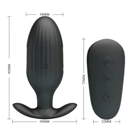 PRETTY LOVE - KELLY PLUG ANAL VIBRADOR RECARGABLE NEGRO