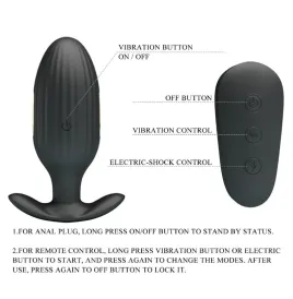 PRETTY LOVE - KELLY PLUG ANAL WIEDERAUFLADBARER VIBRATOR SCHWARZ