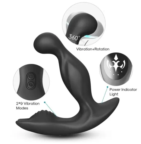 ARMONY - BAT KING VIBRATOR ANAL PROSTATA ROTATOR FERNBEDIENUNG SCHWARZ
