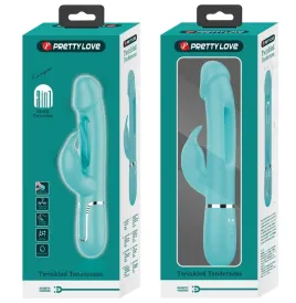 PRETTY LOVE - VIBRATEUR DEJON RABBIT 3 EN 1 MULTIFONCTION VERT AQUA